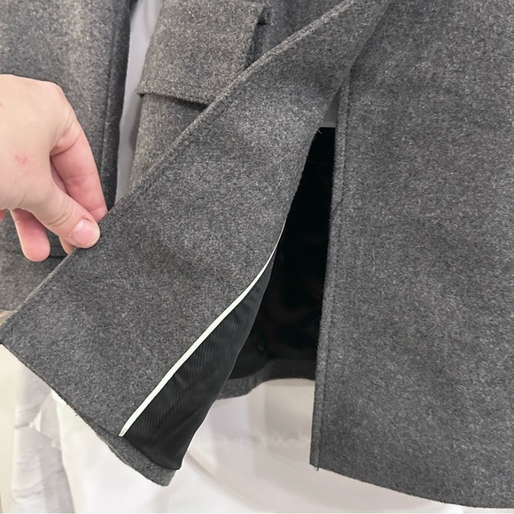 Banana Republic Grey Belted Wool Blend Pea Coat - Picture 14 of 14